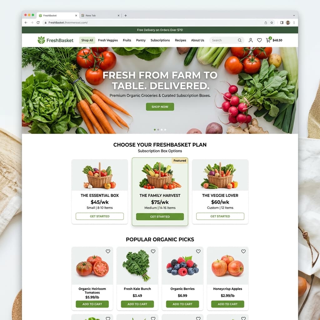 FreshBasket Grocery Store
